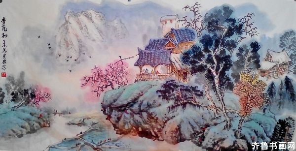画家马景岭山水画有感